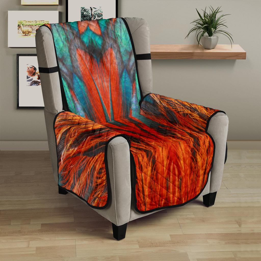 Home Decor - Flame Feathers Chair Sofa Cover