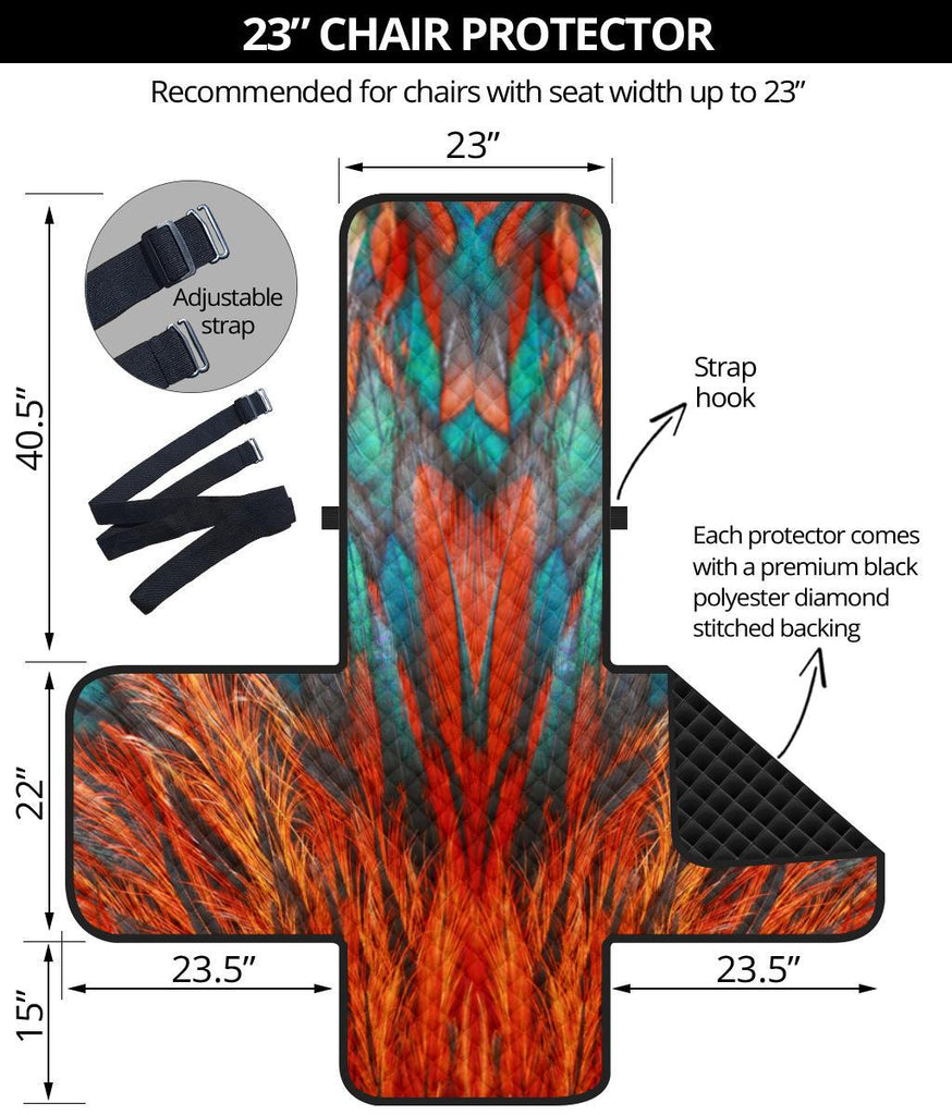 Home Decor - Flame Feathers Chair Sofa Cover