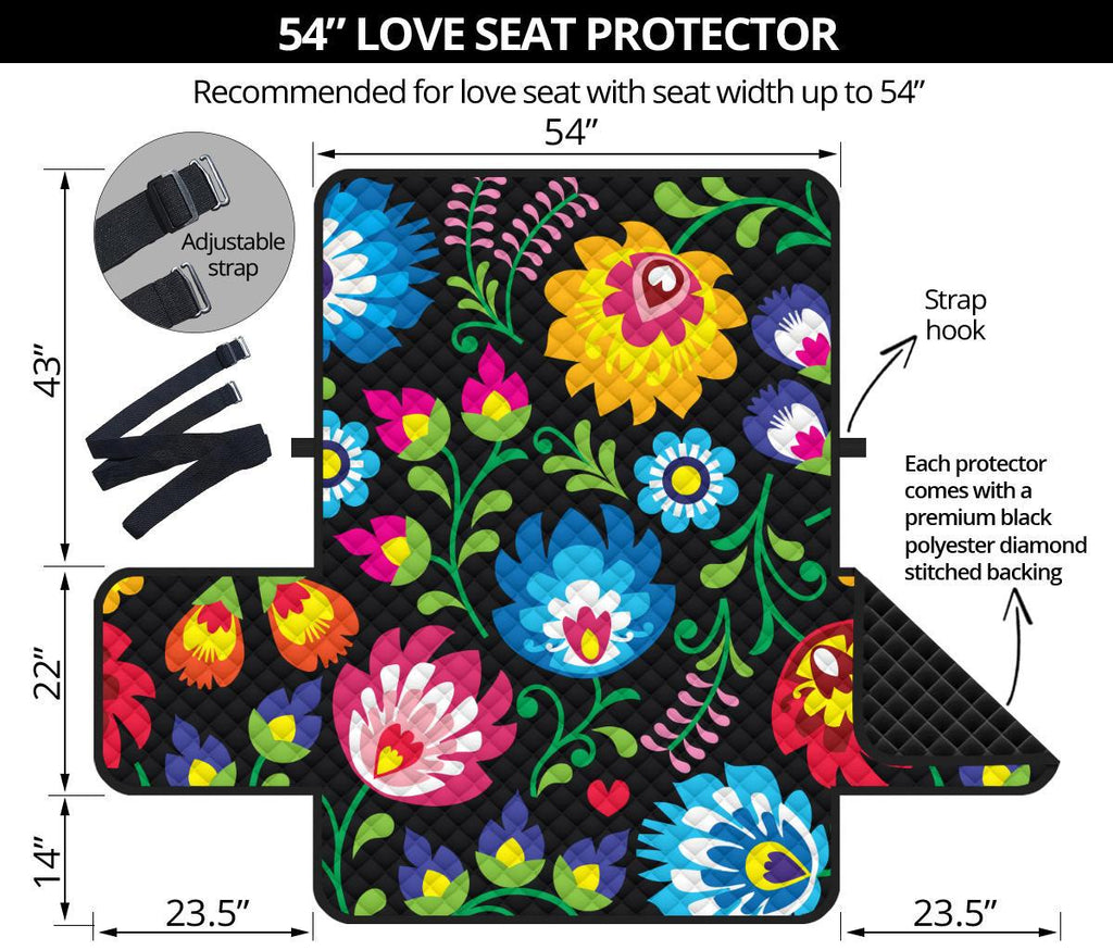 Home Decor - Floral Loveseat Sofa Cover
