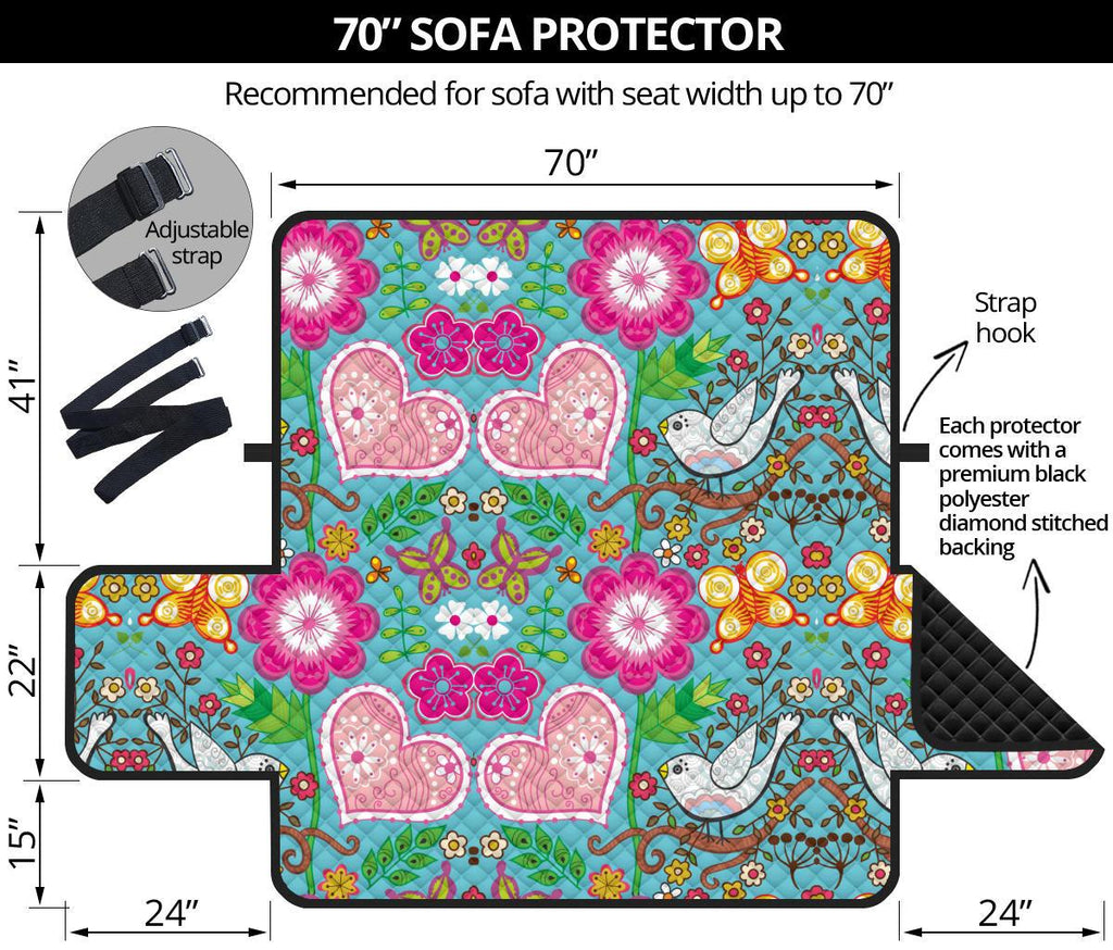 Home Decor - Love Birds Sofa Protector