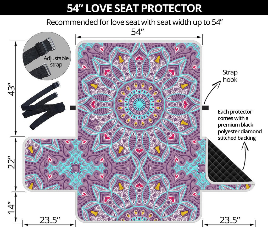 Home Decor - Love Mandala Loveseat Sofa Cover