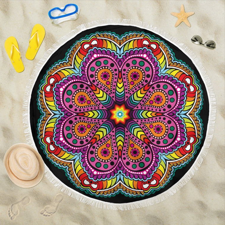 Joy Of Life Mandala Beach Blanket