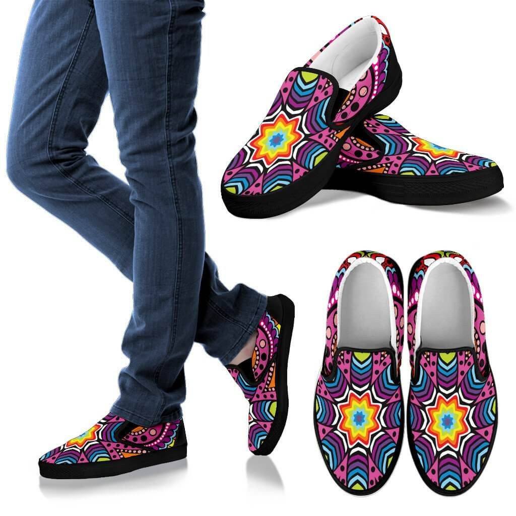 Joy Of Life Mandala Slip Ons