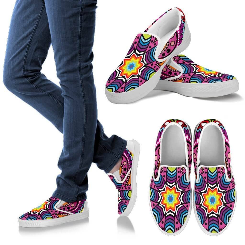 Joy Of Life Mandala Slip Ons