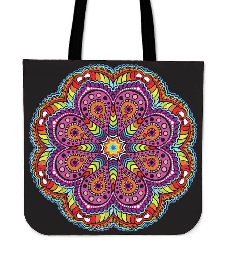 Joy Of Life Mandala Tote Bag