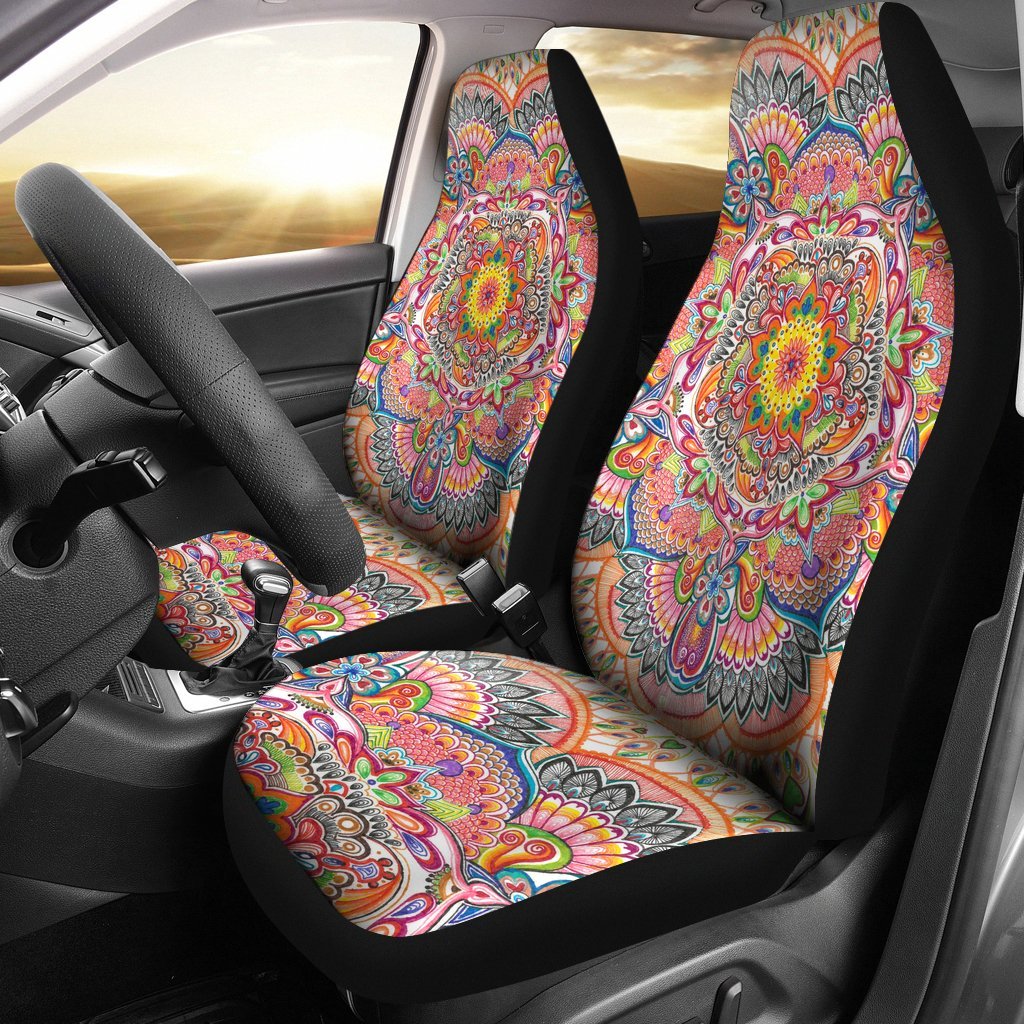 Life With Colors Mandala Car Seat Covers