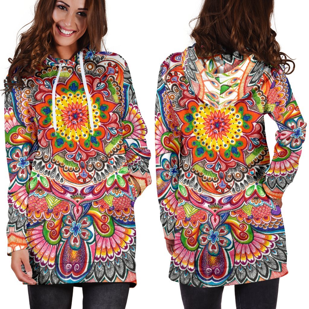 Life With Colors Mandala Hoodie Dress