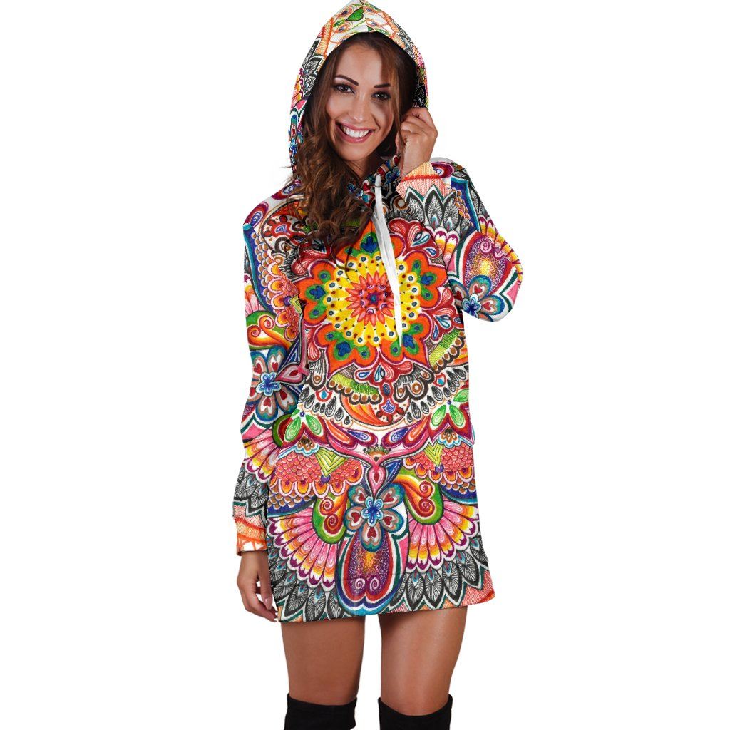 Life With Colors Mandala Hoodie Dress