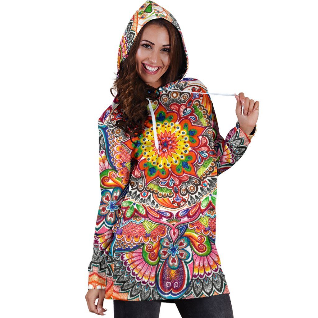 Life With Colors Mandala Hoodie Dress