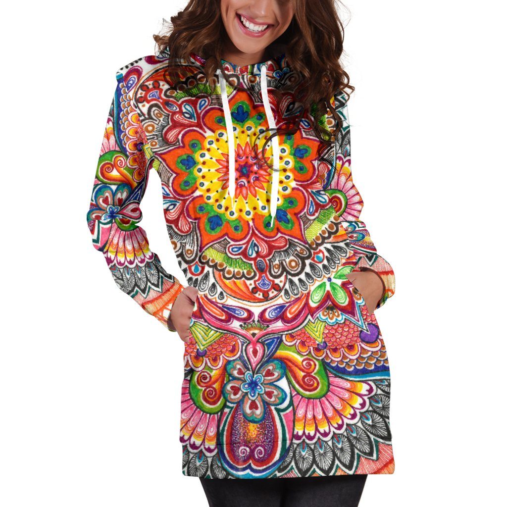 Life With Colors Mandala Hoodie Dress