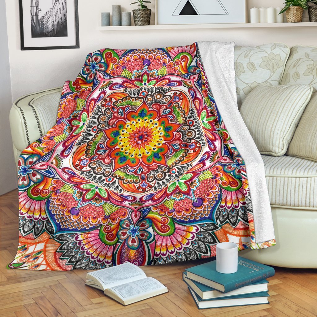 Life With Colors Mandala Premium Blanket