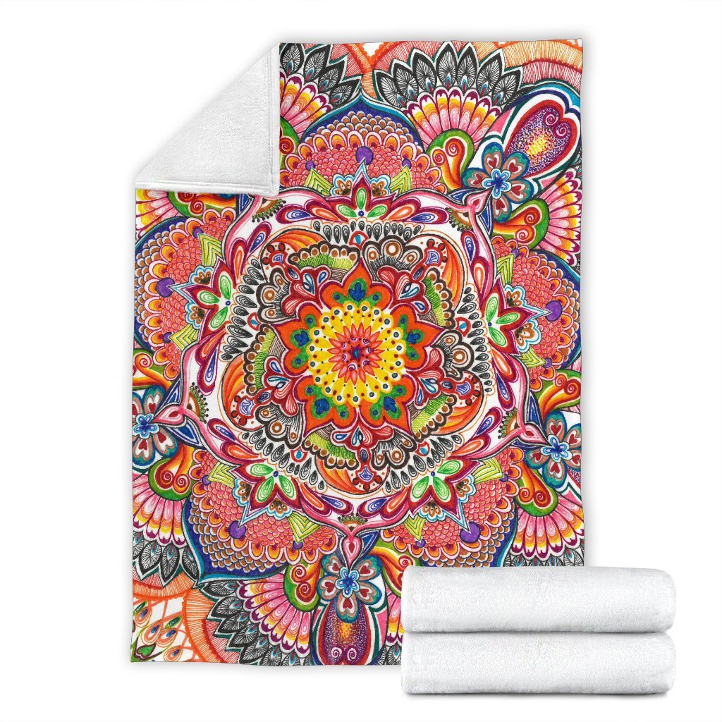 Life With Colors Mandala Premium Blanket