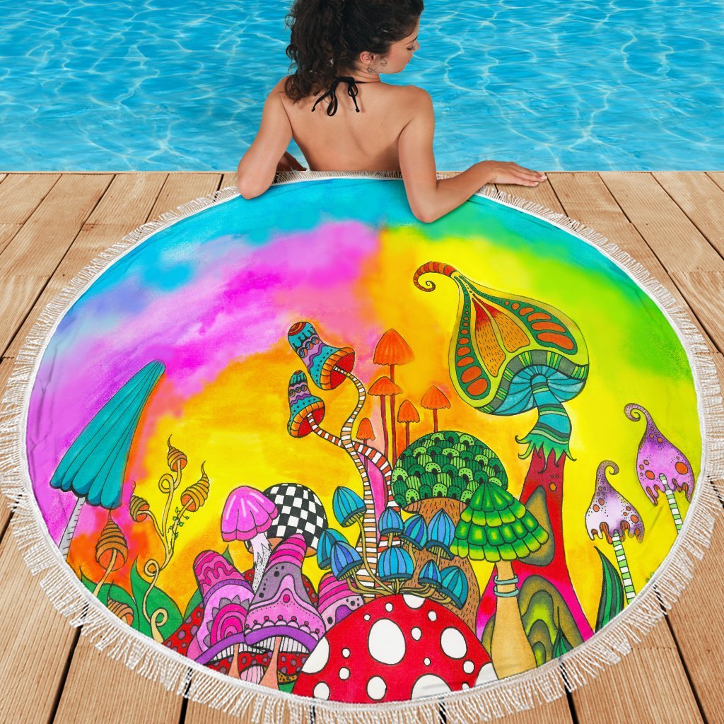 Magic Mushroom Beach Blanket Your Amazing Design