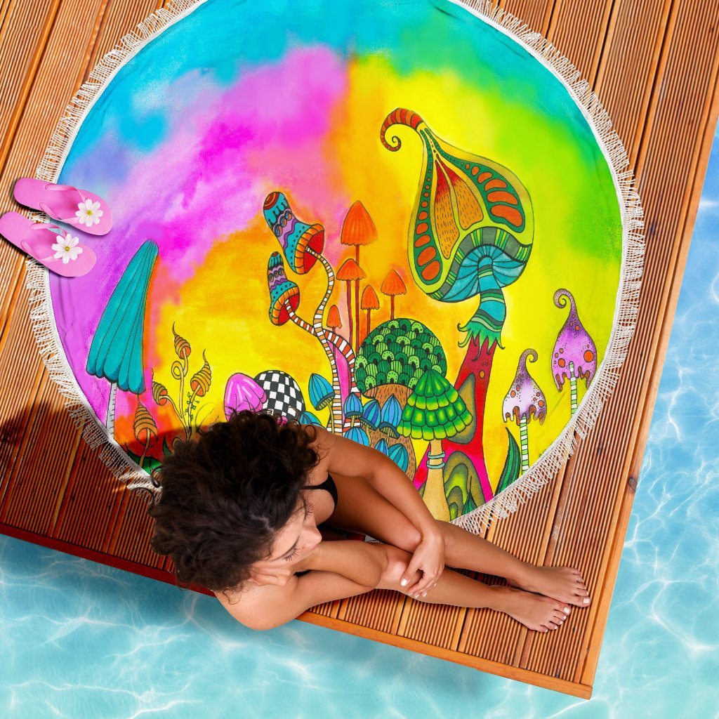 Magic Mushroom Beach Blanket