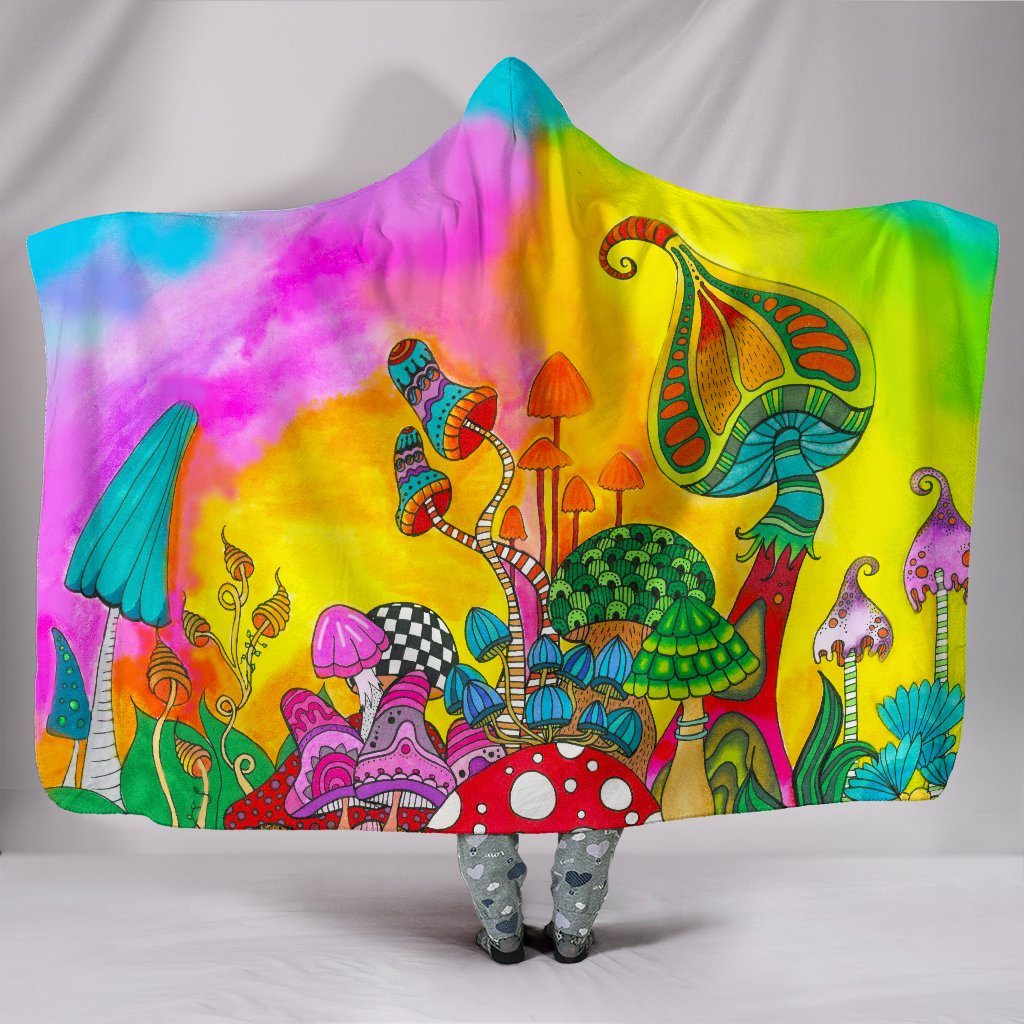 Magic Mushroom Hooded Blanket