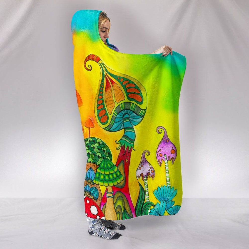Magic Mushroom Hooded Blanket