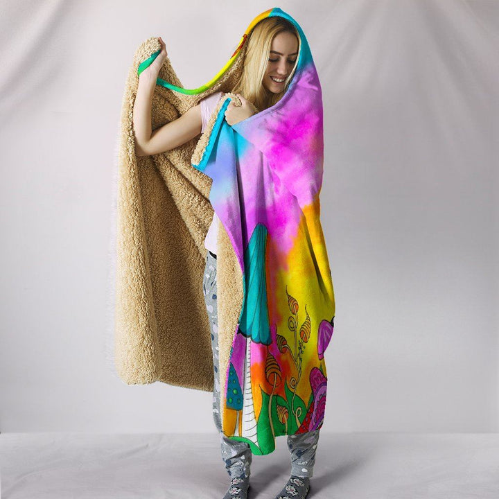 Magic Mushroom Hooded Blanket