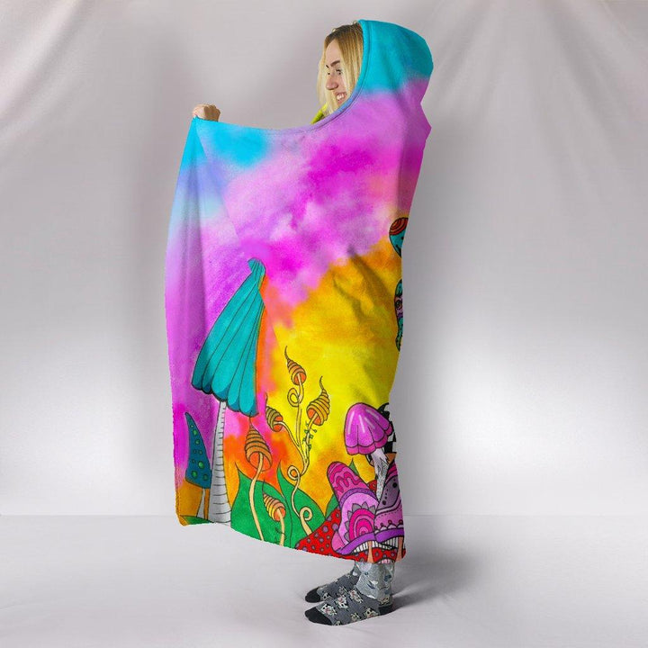Magic Mushroom Hooded Blanket