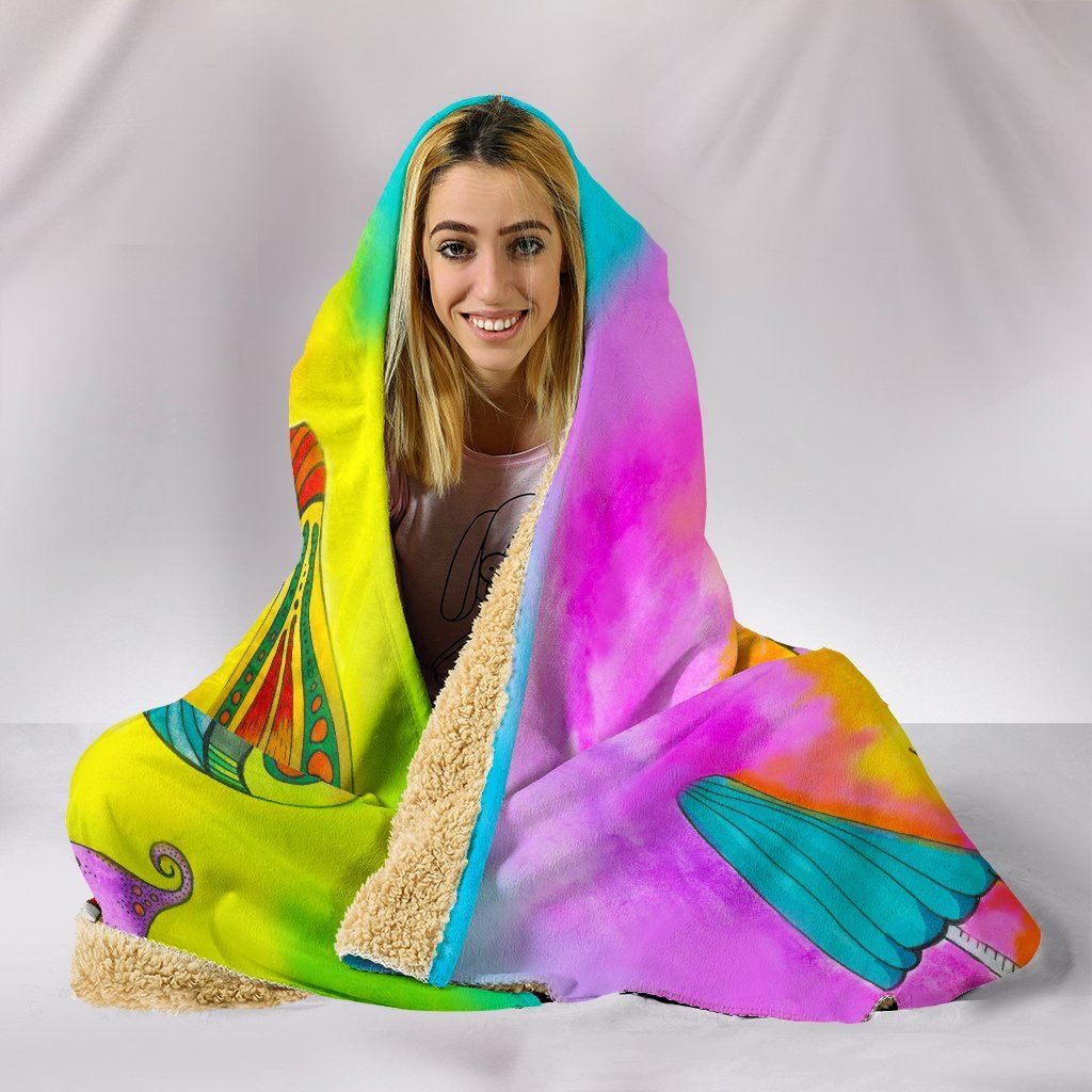 Magic Mushroom Hooded Blanket
