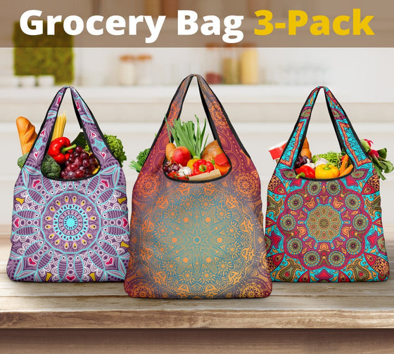 Mandala Grocery Bag
