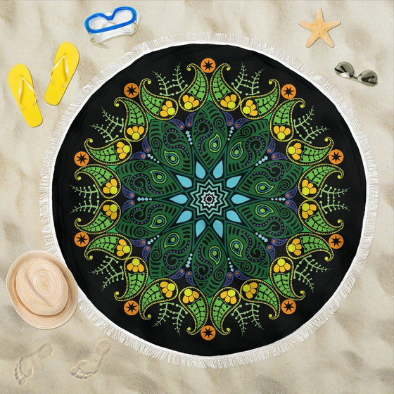 Nature Mandala Beach Blanket