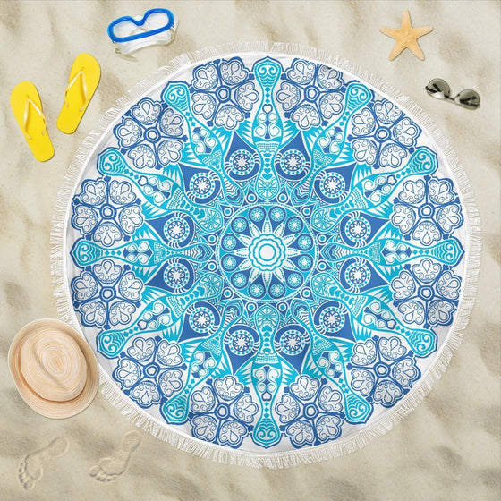 Ocean Mandala Beach Blanket