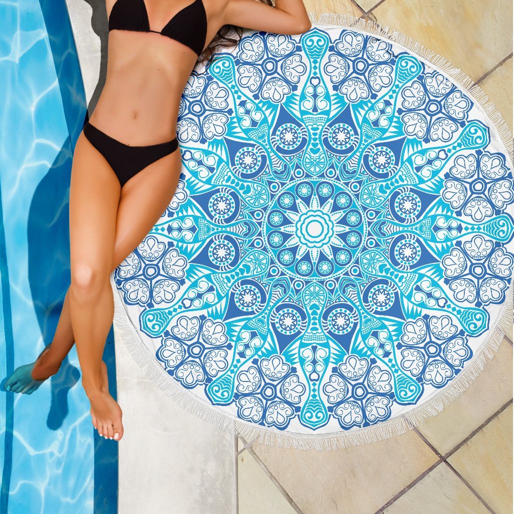 Ocean Mandala Beach Blanket