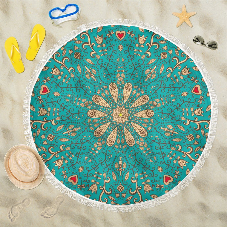 Peace Of Mind Mandala Beach Blanket