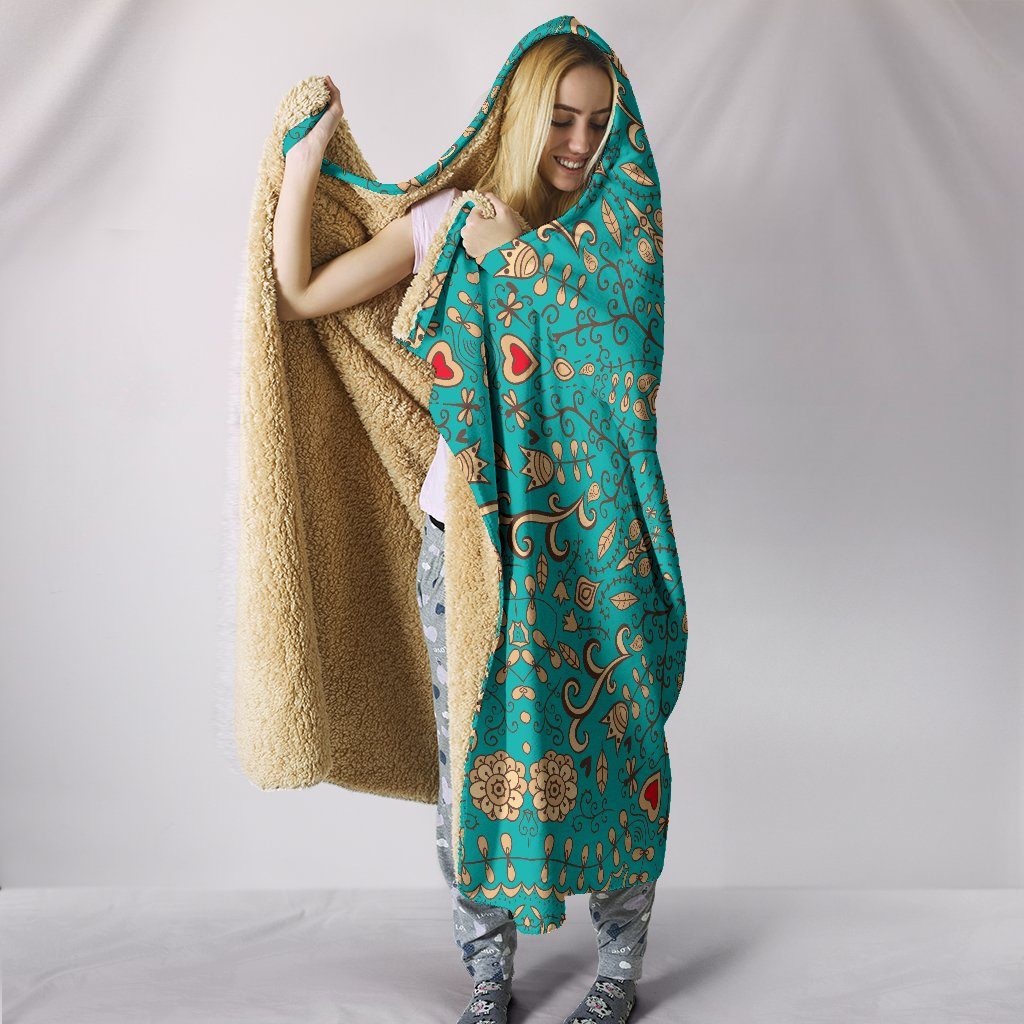 Peace Of Mind Mandala Hooded Blanket