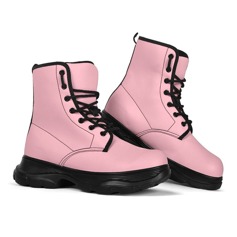 Pink Chunky Boots