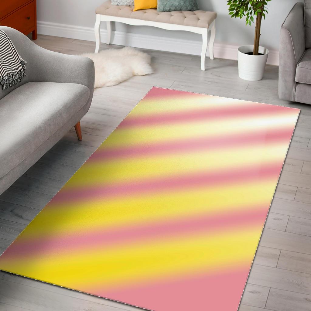 Pink Yellow Area Rug