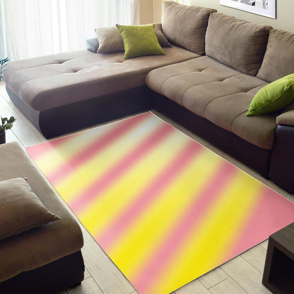 Pink Yellow Area Rug