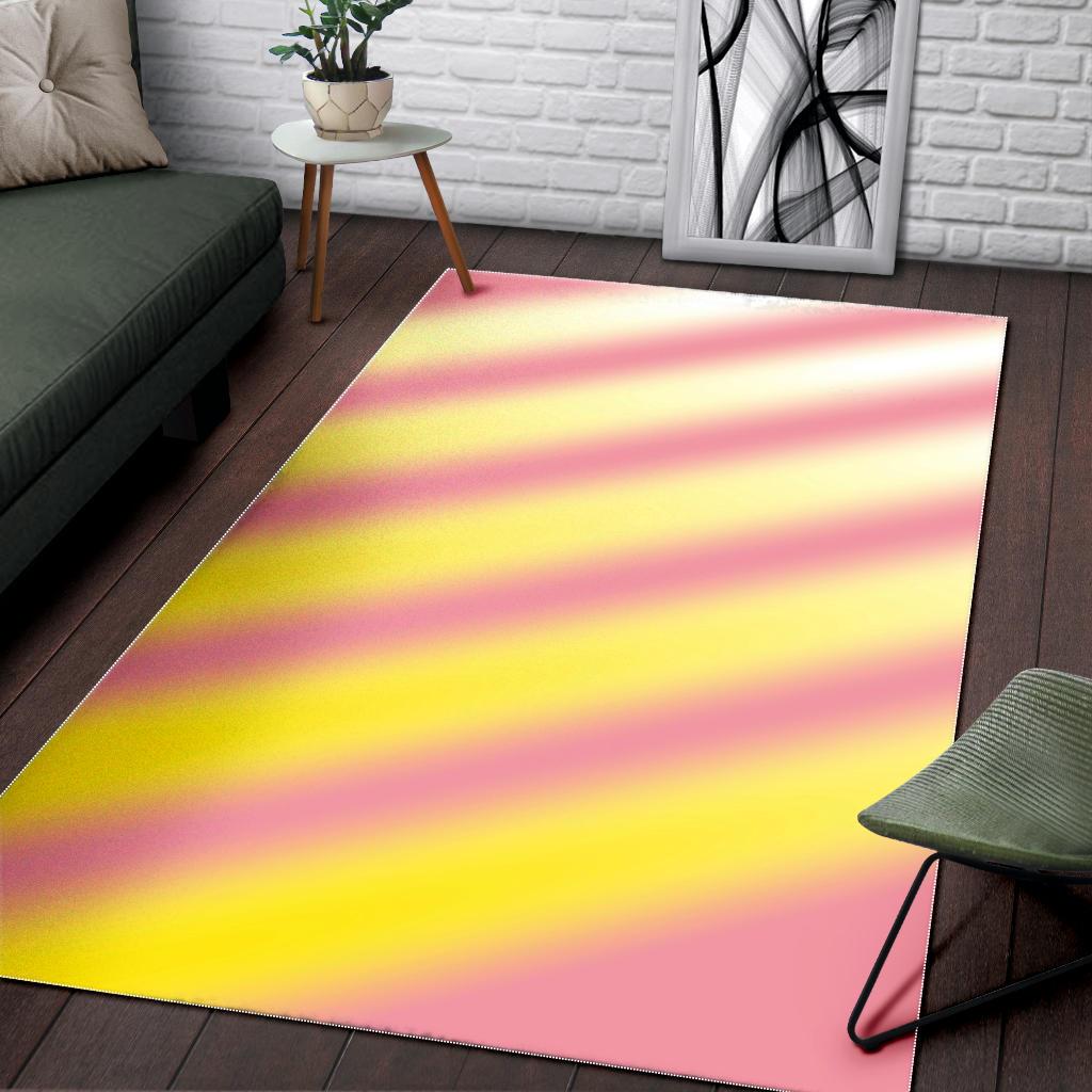 Pink Yellow Area Rug