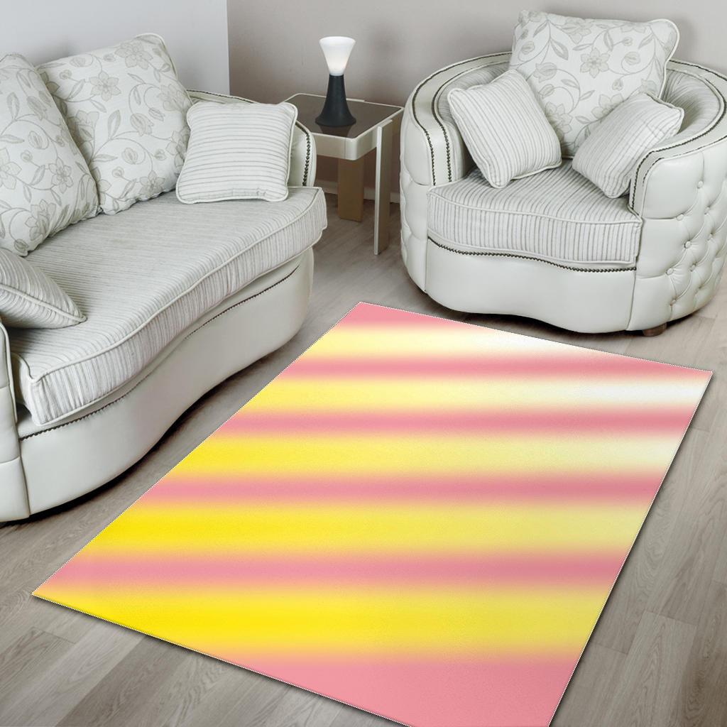 Pink Yellow Area Rug