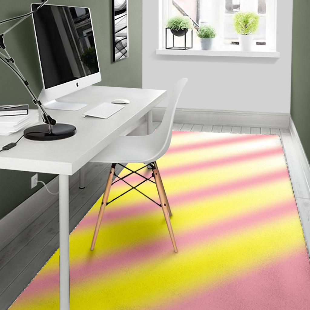 Pink Yellow Area Rug