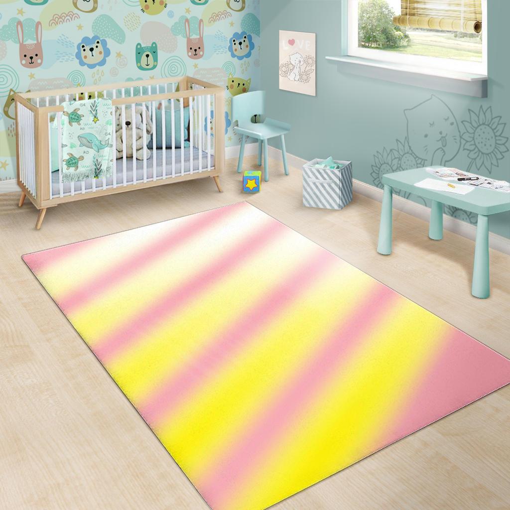 Pink Yellow Area Rug