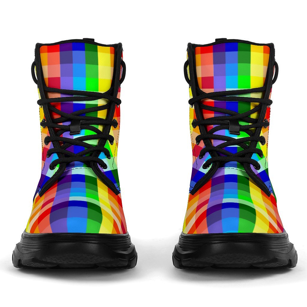 Rainbow Chess Chunky Boots