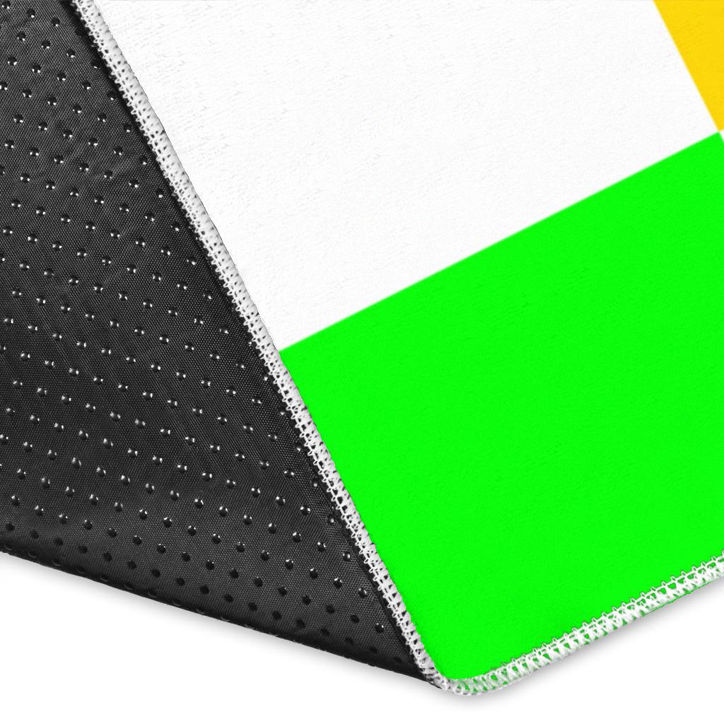 Rainbow Chessboard Area Rug