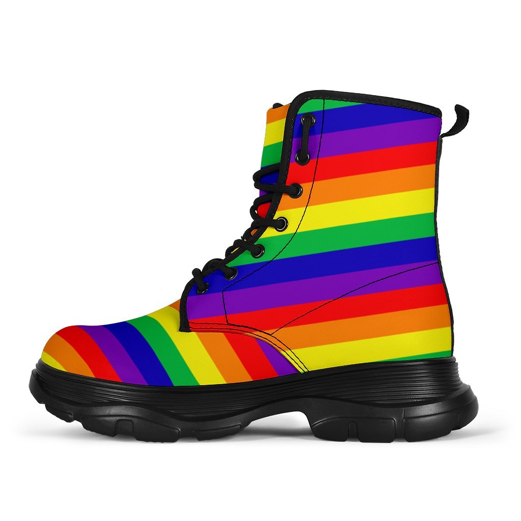 Rainbow Chunky Boots
