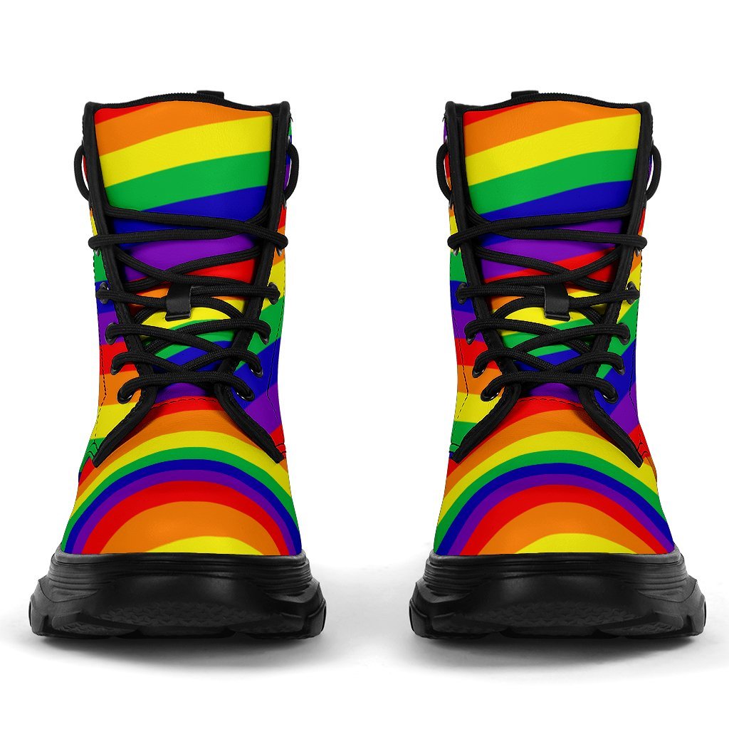 Rainbow Chunky Boots