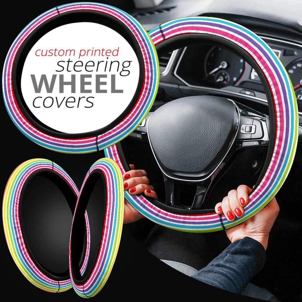 Rainbow Steering Wheel Cover