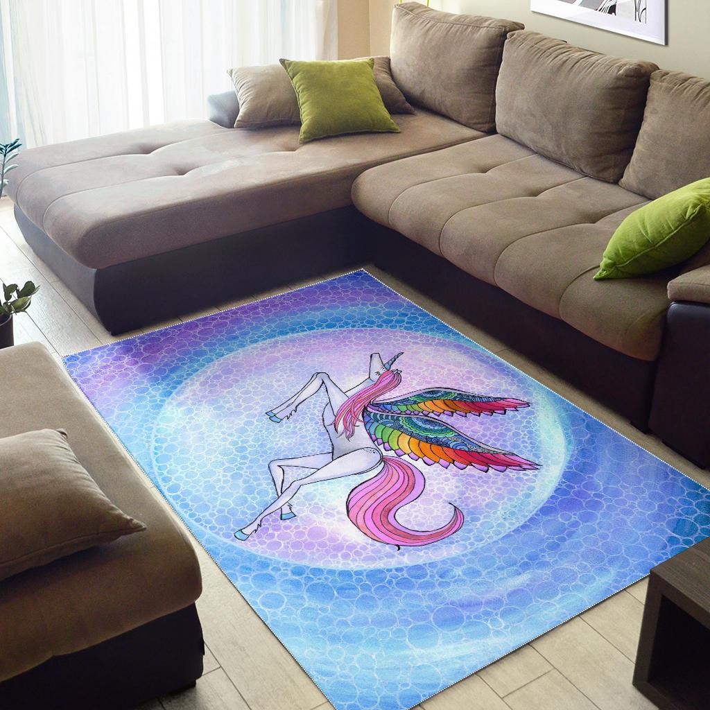 Rainbow Unicorn Area Rug