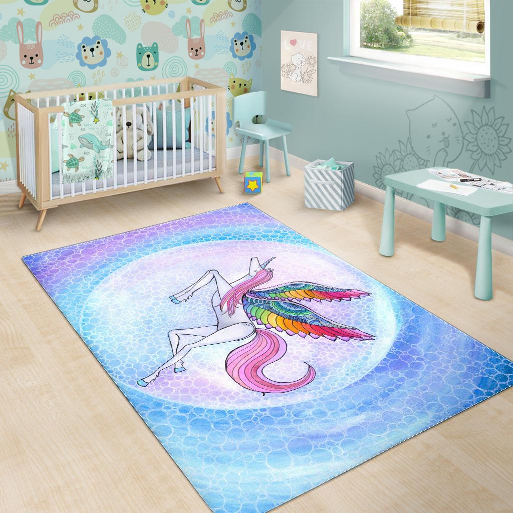 Rainbow Unicorn Area Rug