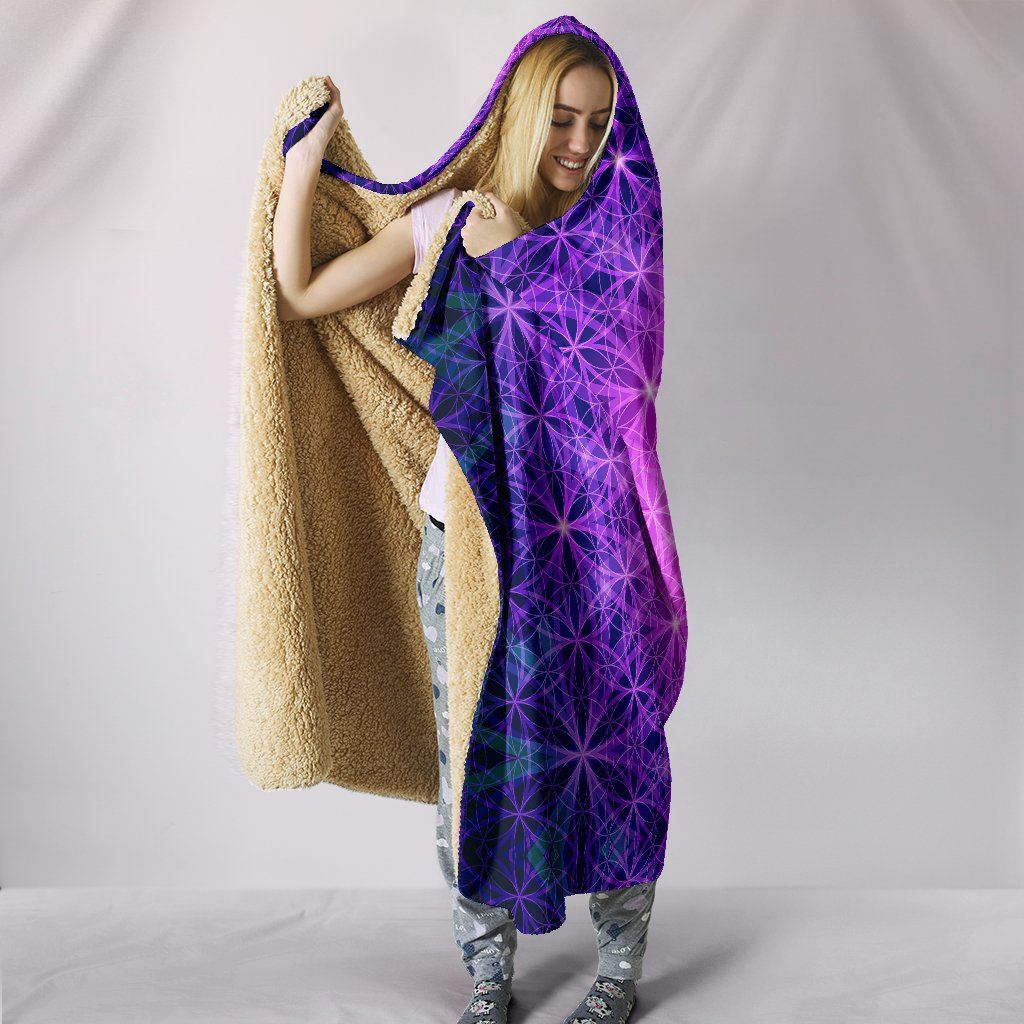 Sacred Geometry Hooded Blanket