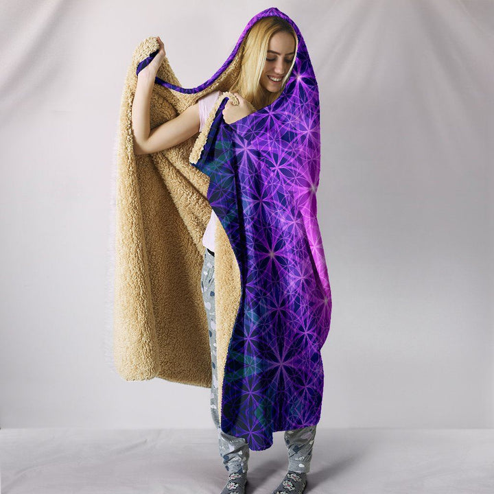 Sacred Geometry Hooded Blanket