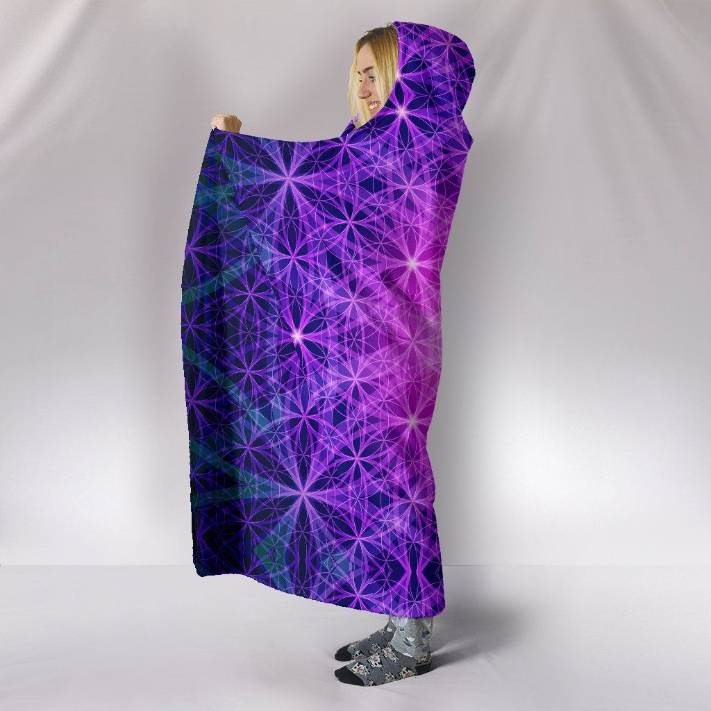 Sacred Geometry Hooded Blanket