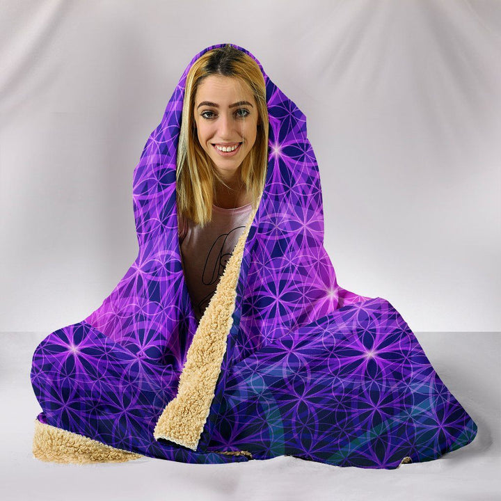 Sacred Geometry Hooded Blanket