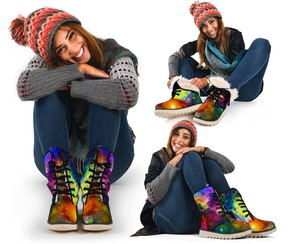 Colorful Galaxy Polar Boots