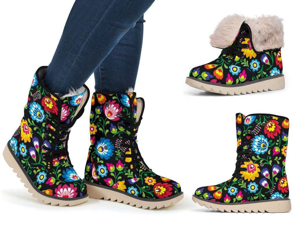 Floral Polar Boots