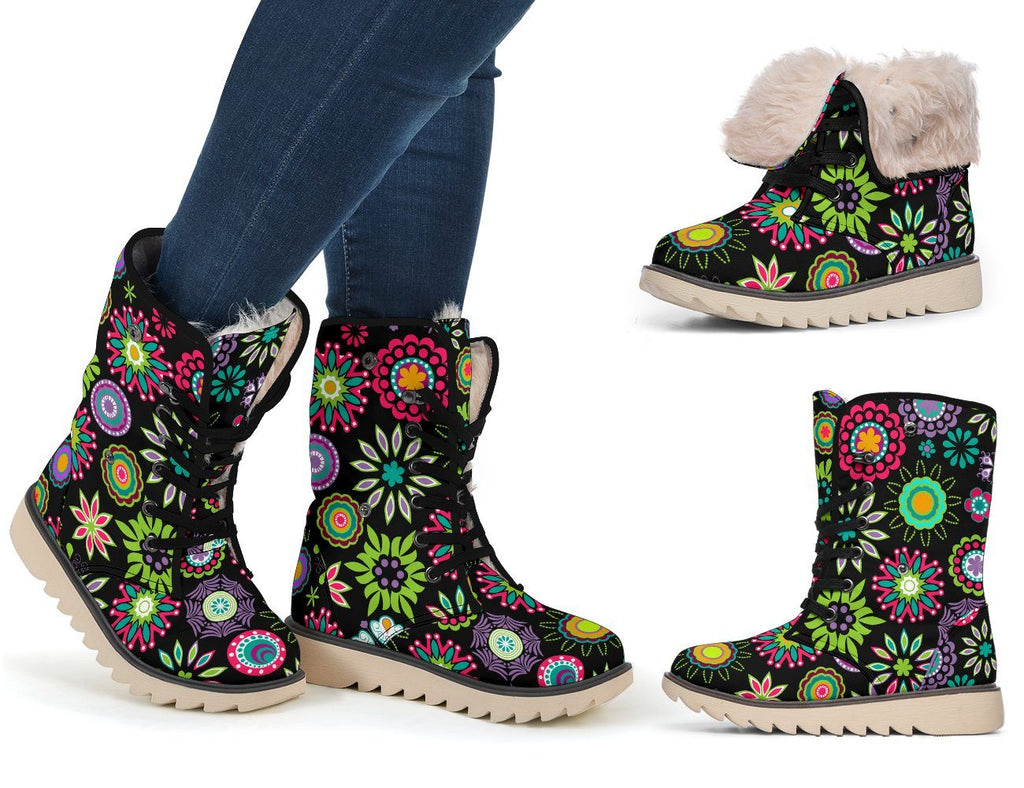 Happy Flowers Polar Boots